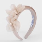 Velvet flower headband for girls
