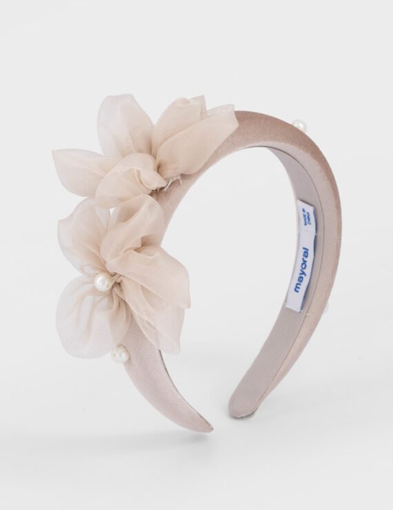 Velvet flower headband for girls