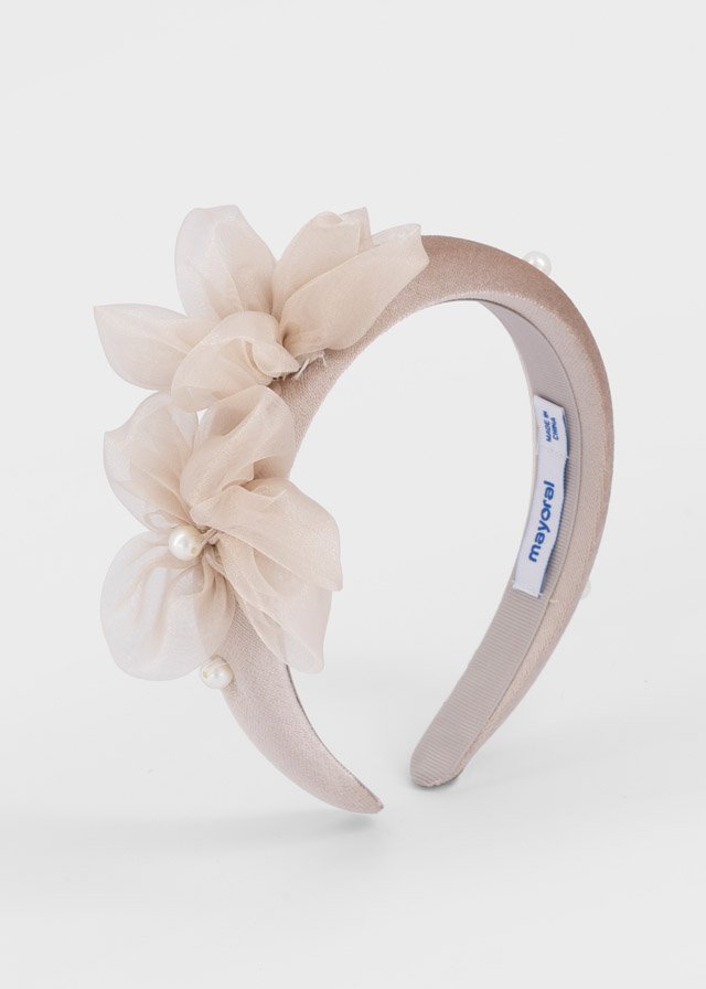 Velvet flower headband for girls