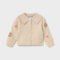 Baby flower-patterned knitted cardigan