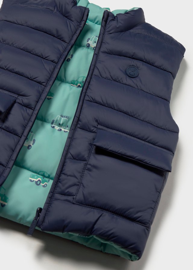 Reversible printed baby vest
