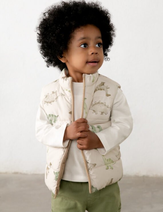 Reversible printed baby vest
