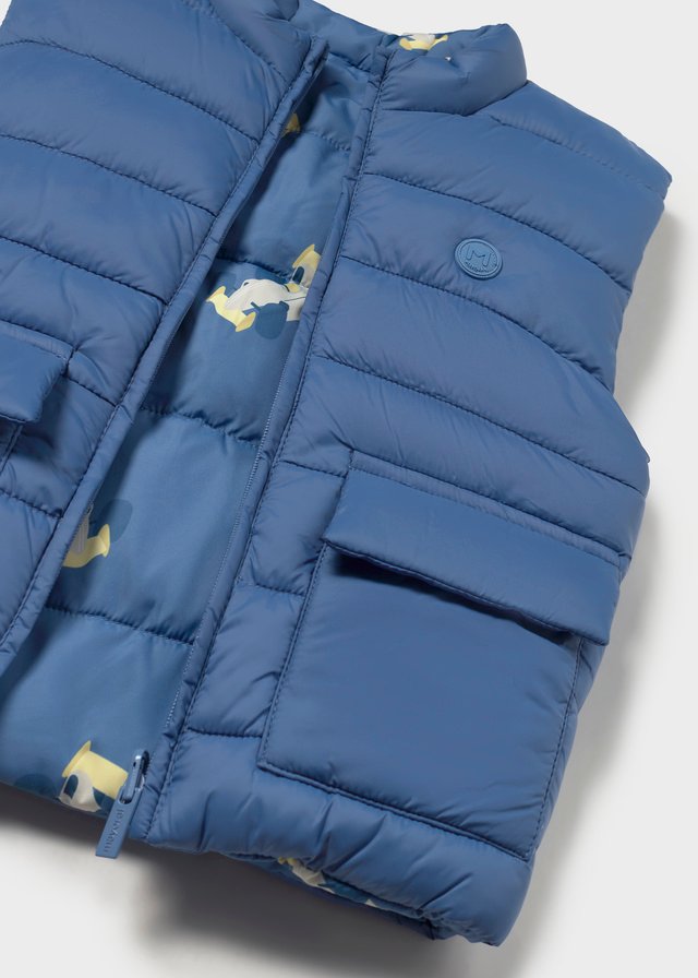 Reversible printed baby vest