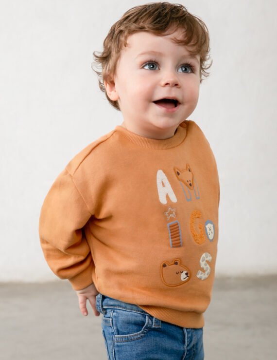 Baby animal print sweatshirt
