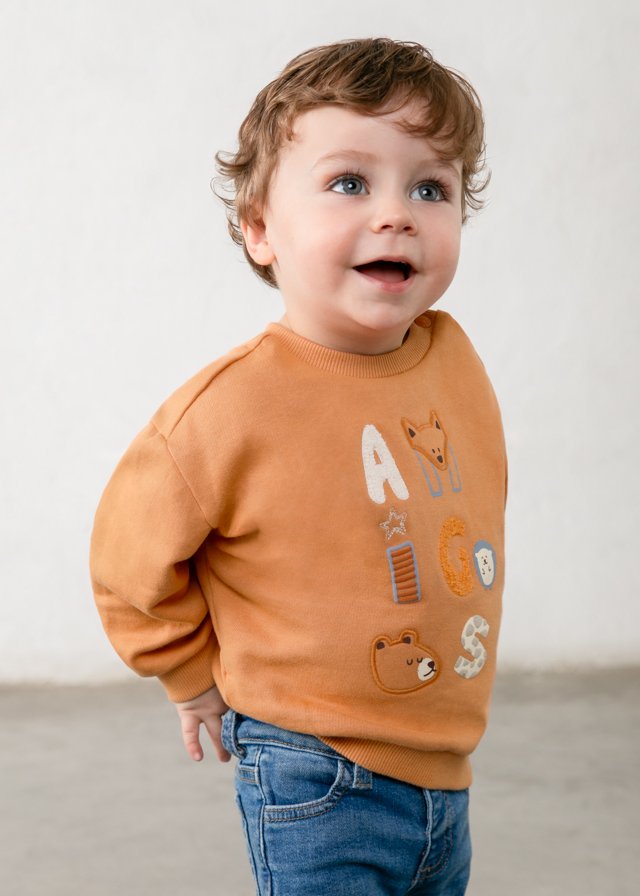 Baby animal print sweatshirt