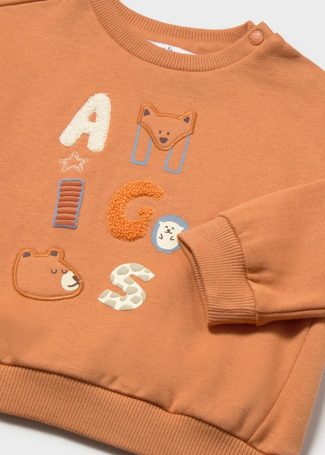 Baby animal print sweatshirt