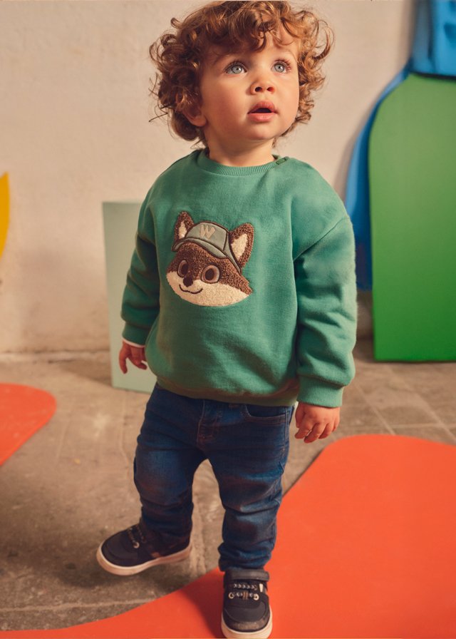 Baby animal print sweatshirt