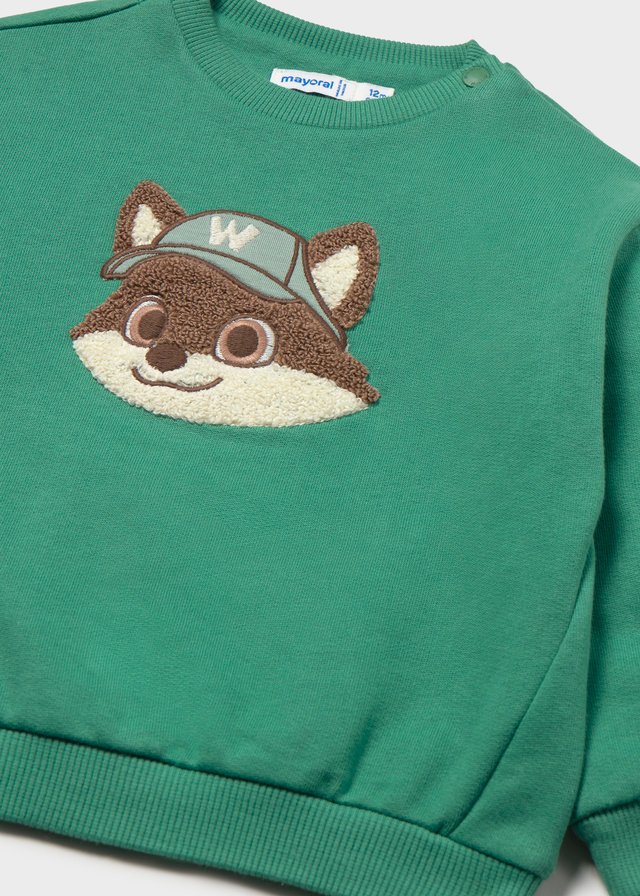 Baby animal print sweatshirt