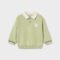 Baby polo-neck sweatshirt with screen print