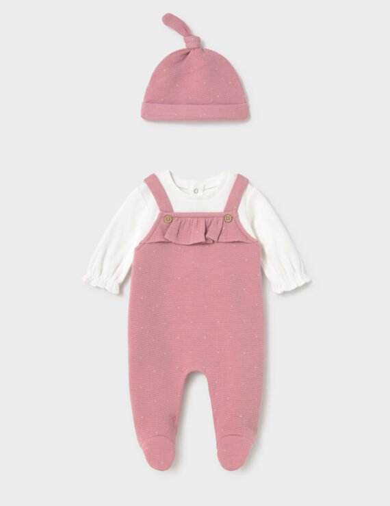 Newborn Girl One-Piece with Hat