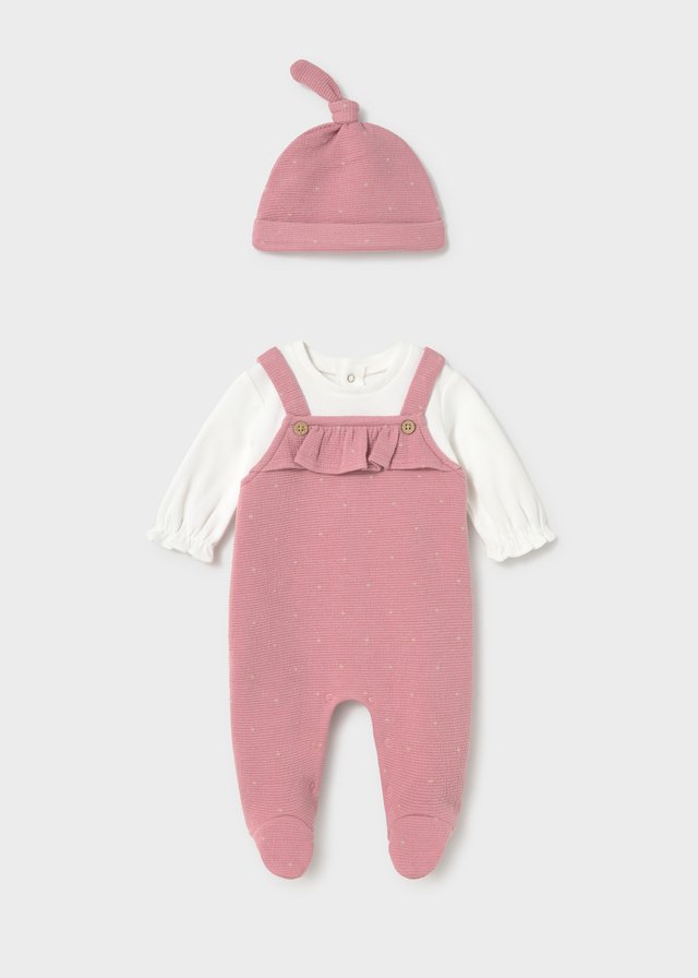 Newborn Girl One-Piece with Hat