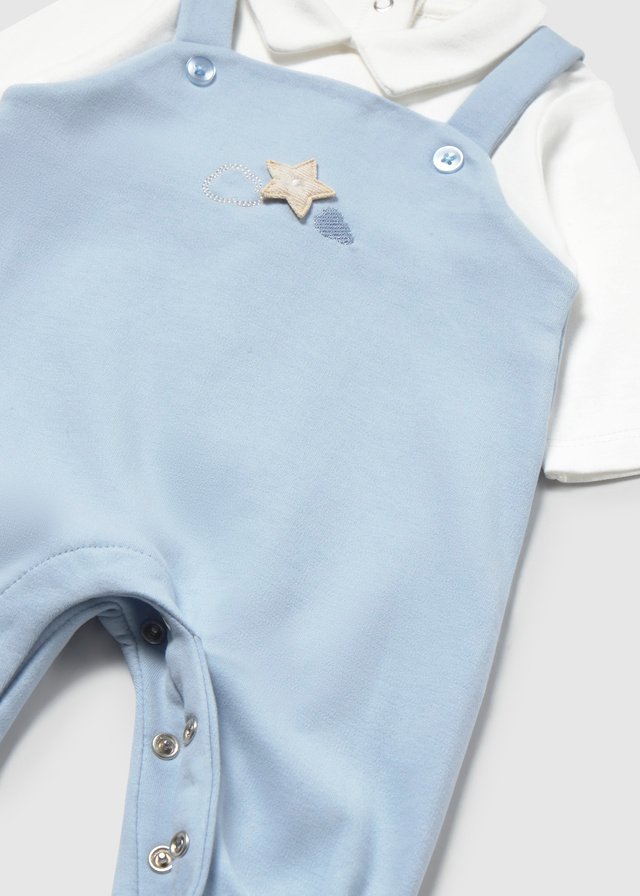 Newborn boy dungarees with stamp jacket