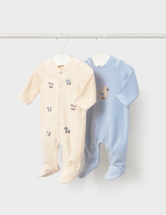 Newborn Boy Pack of 2 Sleepsuits