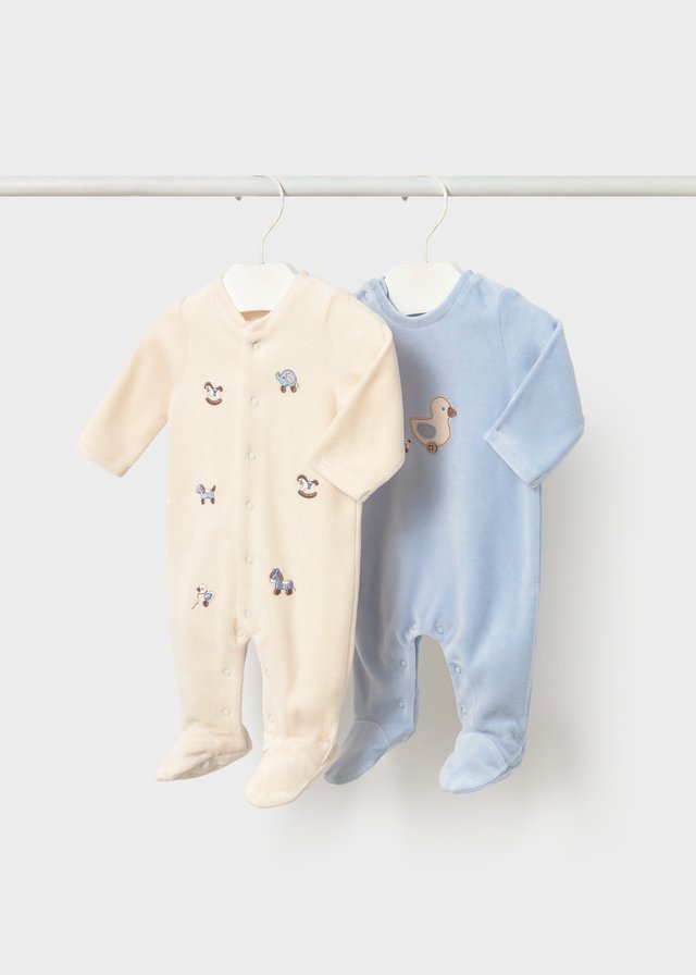 Newborn Boy Pack of 2 Sleepsuits