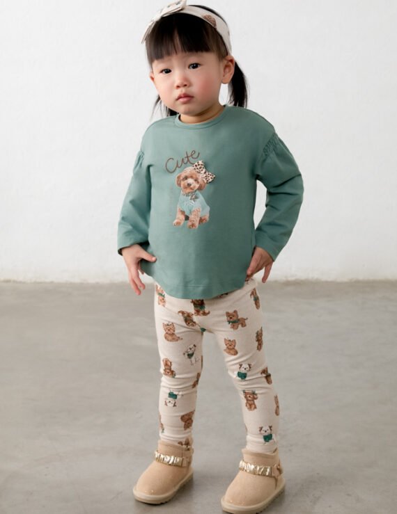 Baby Headband and Print Leggings Set