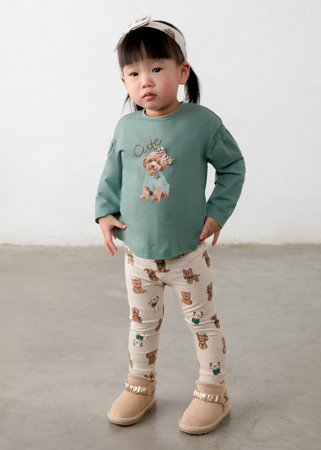 Baby Headband and Print Leggings Set