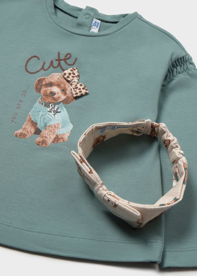 Baby Headband and Print Leggings Set