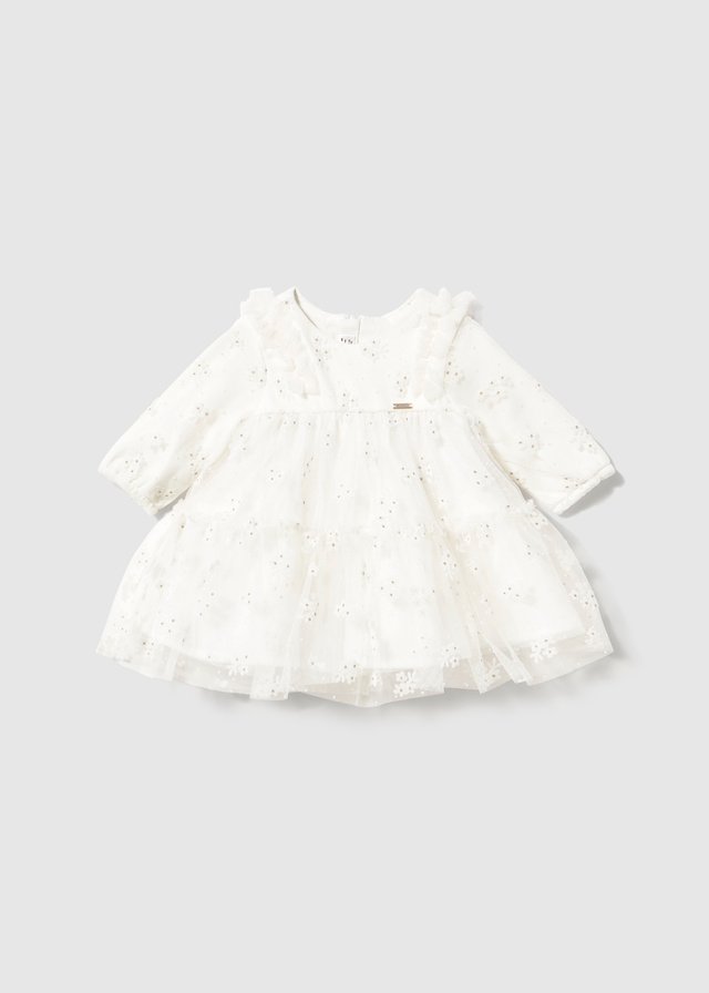 Newborn Girl Printed Tulle Dress