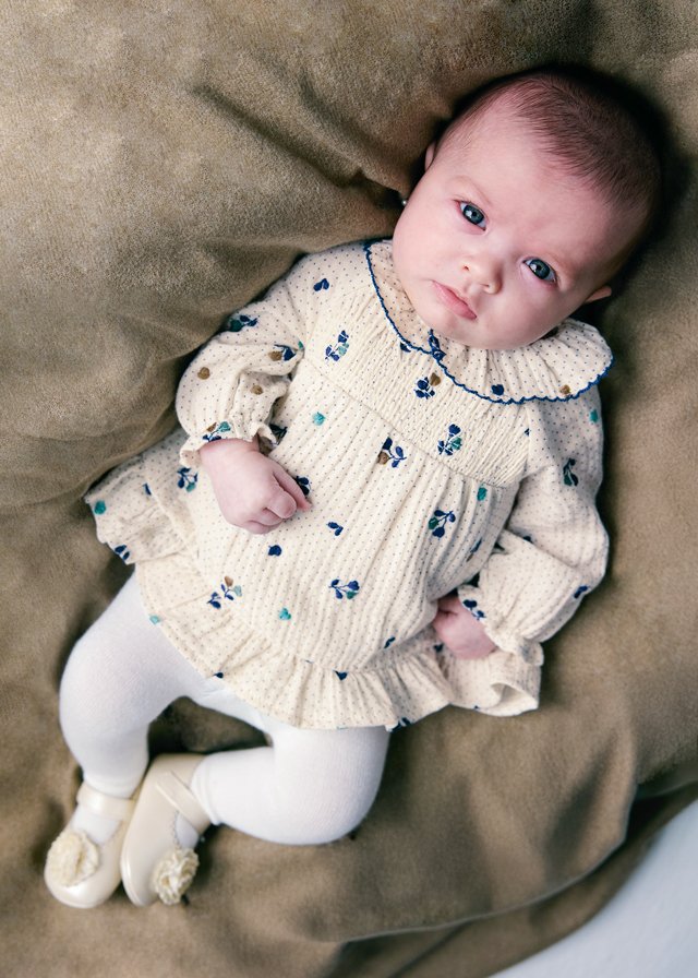 Newborn Girl Printed Dress