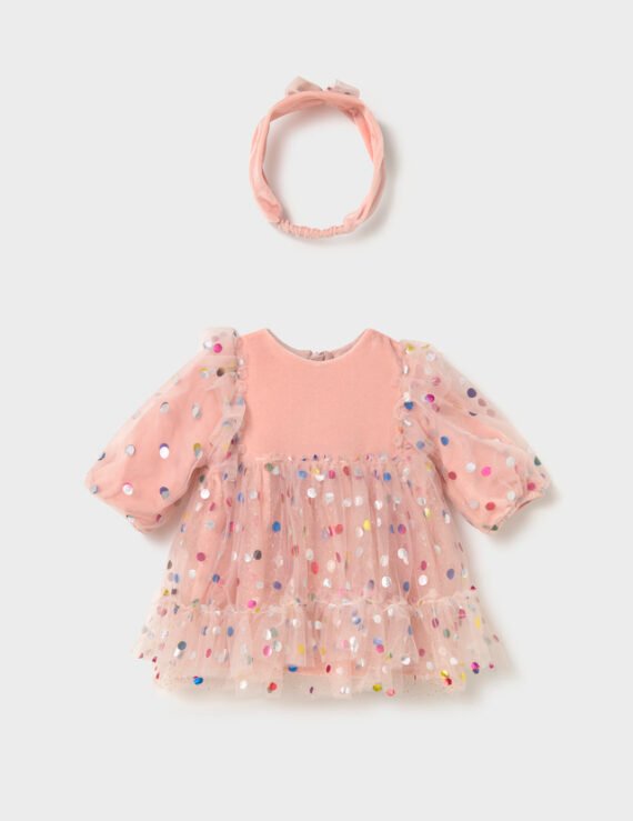 Newborn Girl Dress with Headband