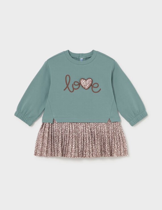 Baby fleece combo dress