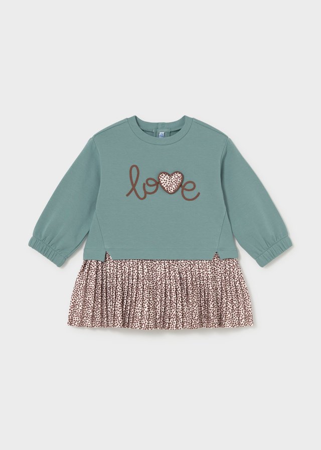 Baby fleece combo dress
