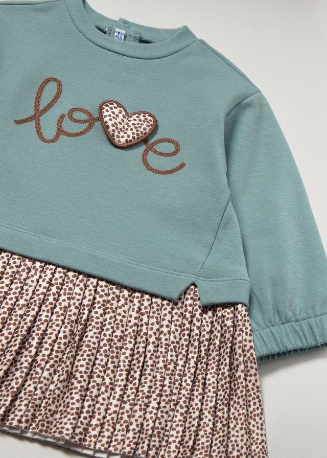 Baby fleece combo dress