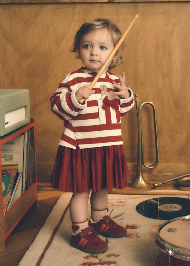 Baby fleece combo dress