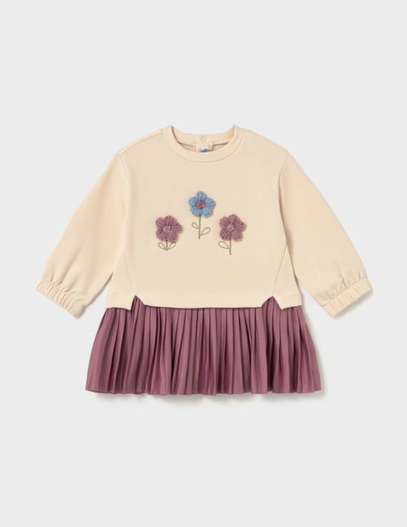 Baby fleece combo dress