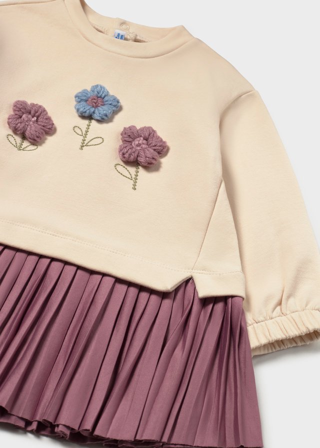 Baby fleece combo dress