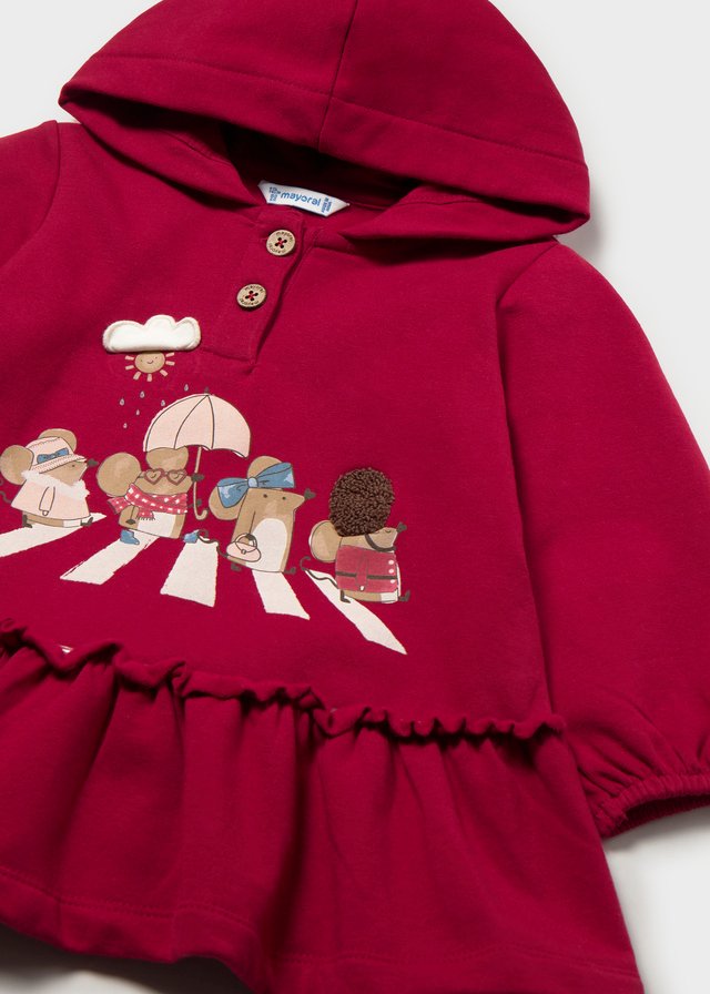 Baby Hooded Ruffle Dress