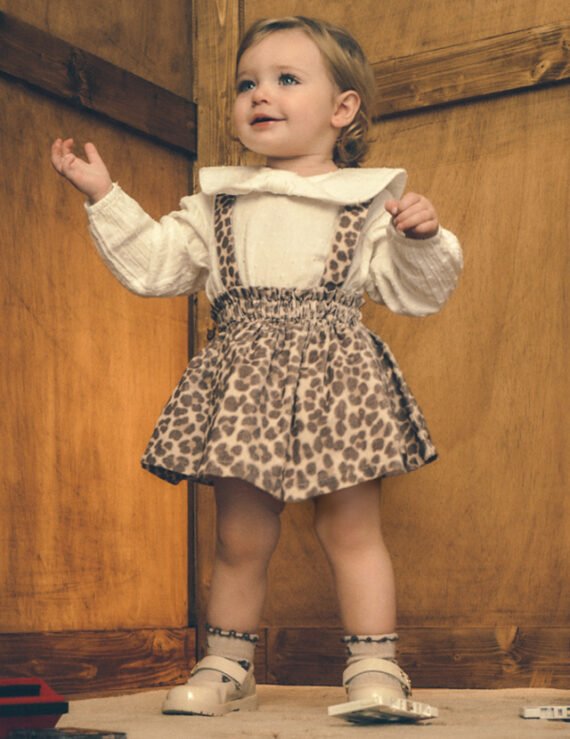 Baby Dungarees Skirt and Blouse Set