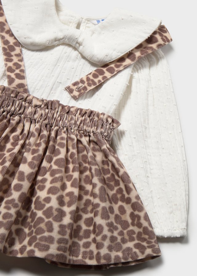 Baby Dungarees Skirt and Blouse Set