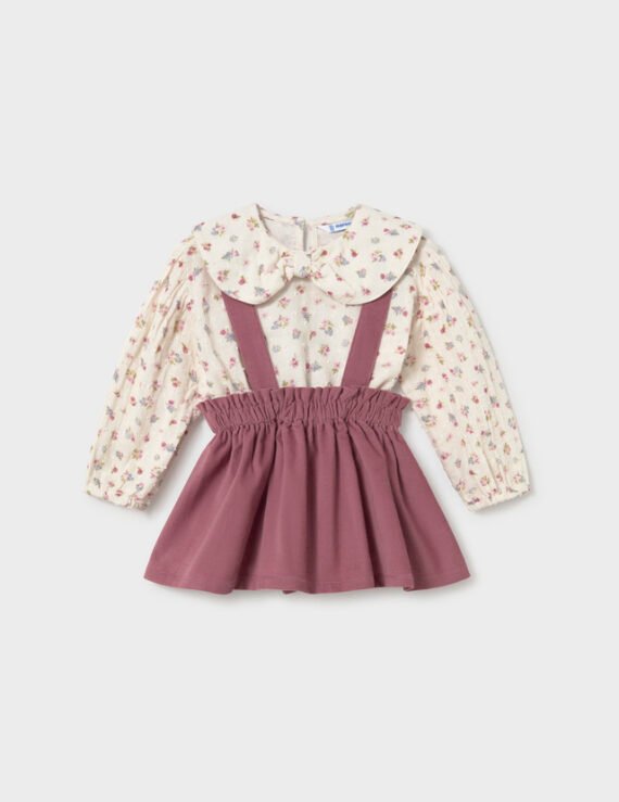 Baby Dungarees Skirt and Blouse Set