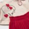 Baby Pleated Skirt and Hearts Sweatshirt Set