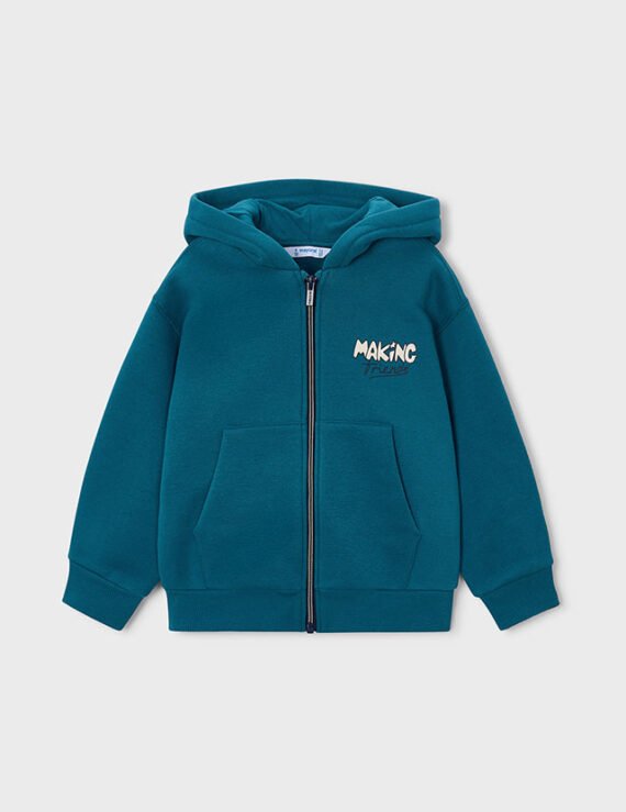 Boy Graphic Zip-Up Hoodie