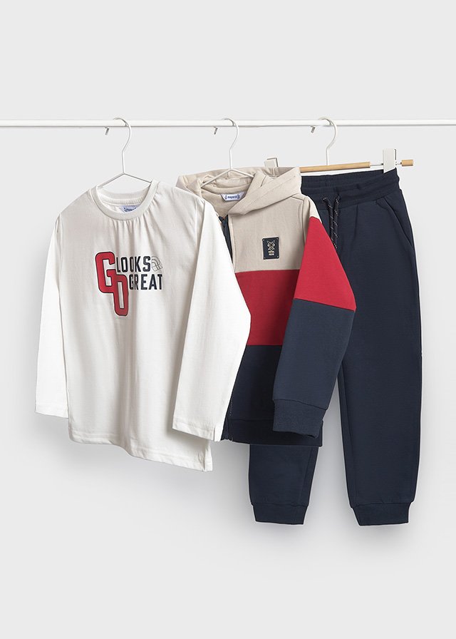 Boy 3-Piece Tracksuit With T-Shirt