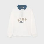 Boys' polo shirt with contrasting collar