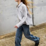 Girls' wide-leg jeans