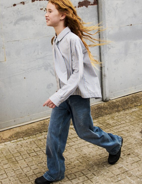Girls' wide-leg jeans