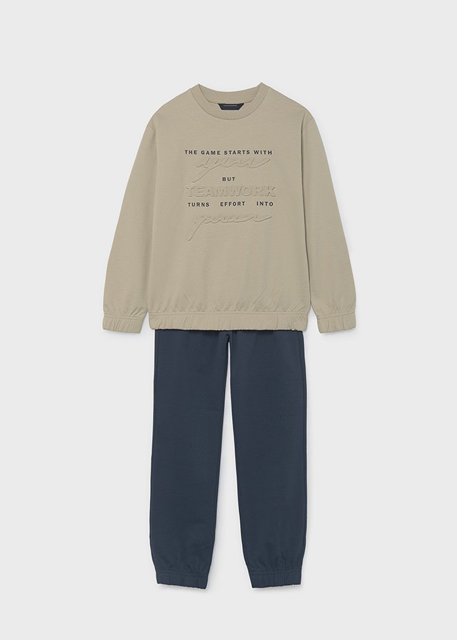 Boys' embossed tracksuit