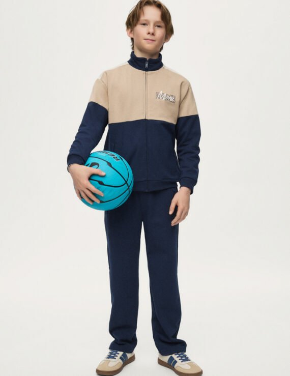 Boys' zip-up tracksuit