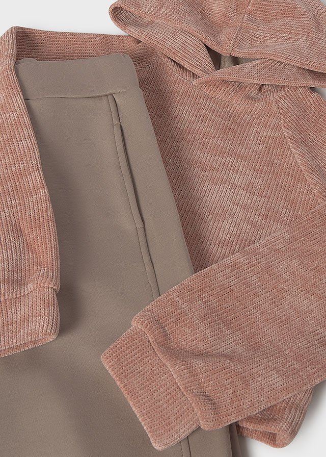 Girls' knitted tracksuit