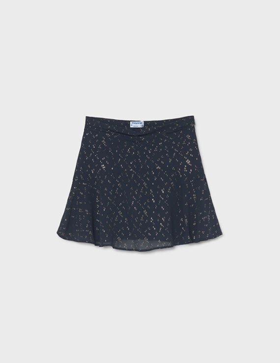 Girls' printed chiffon skirt