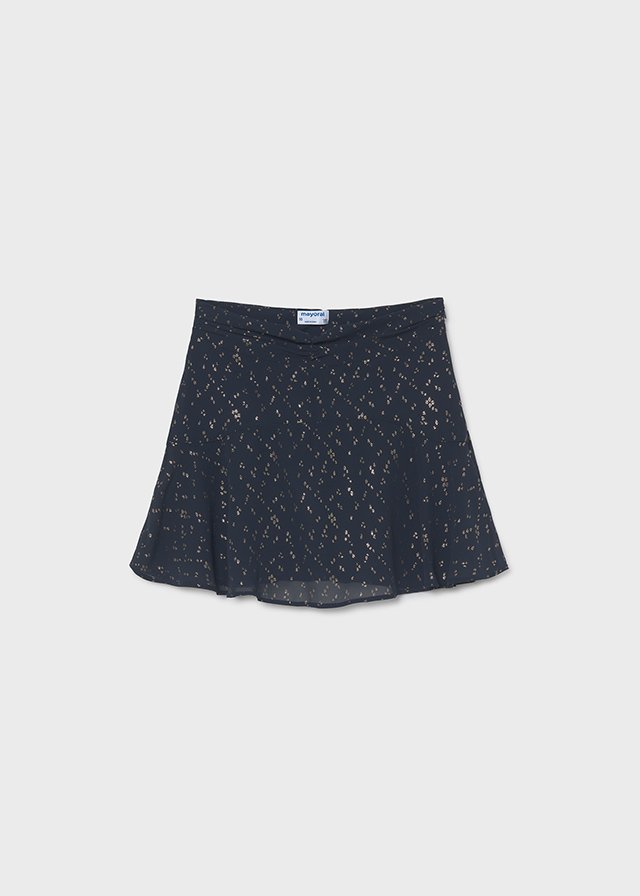 Girls' printed chiffon skirt