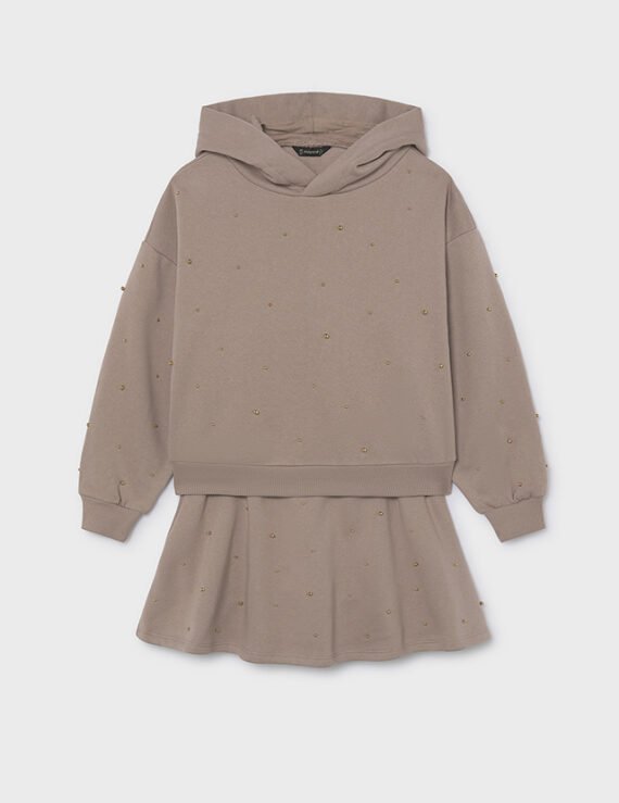Girls' skirt and sweatshirt set