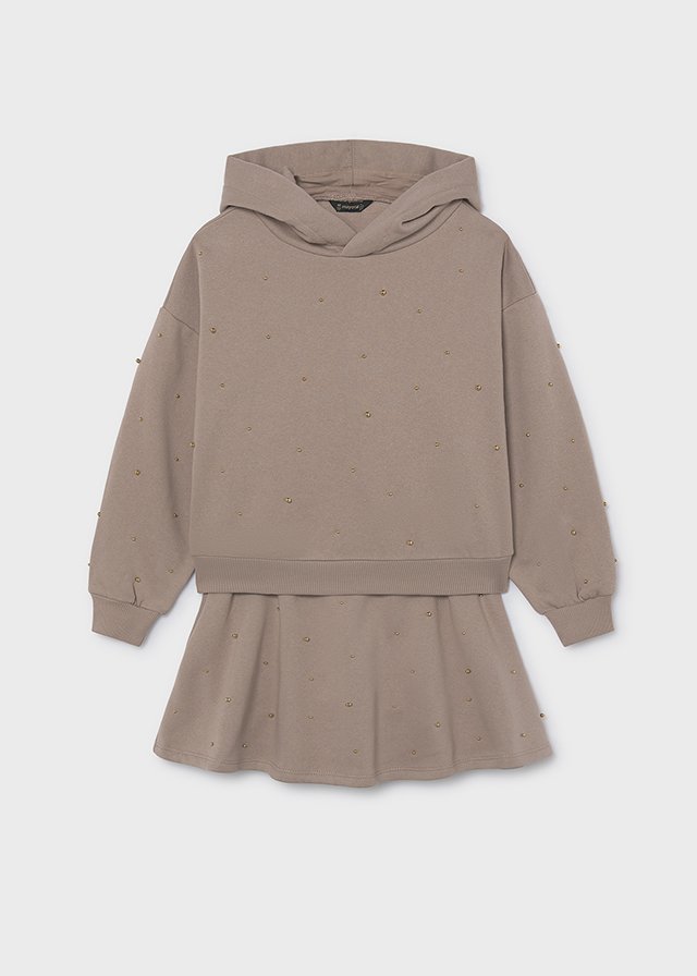 Girls' skirt and sweatshirt set