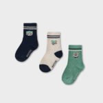 Pack of 3 plain socks boy