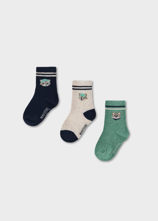 Pack of 3 plain socks boy