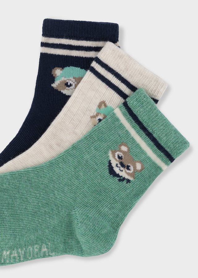 Pack of 3 plain socks boy